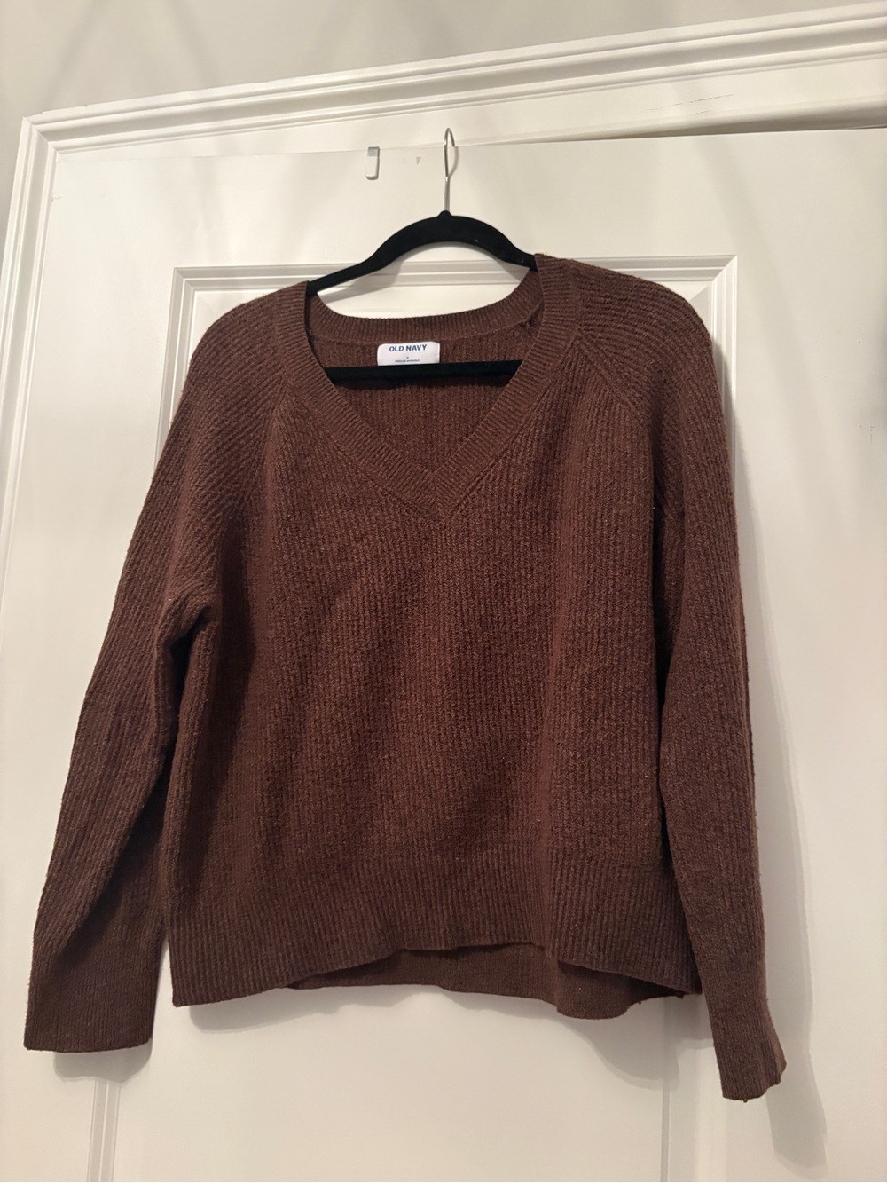 Old Navy Chocolate Brown V-Neck Sweater